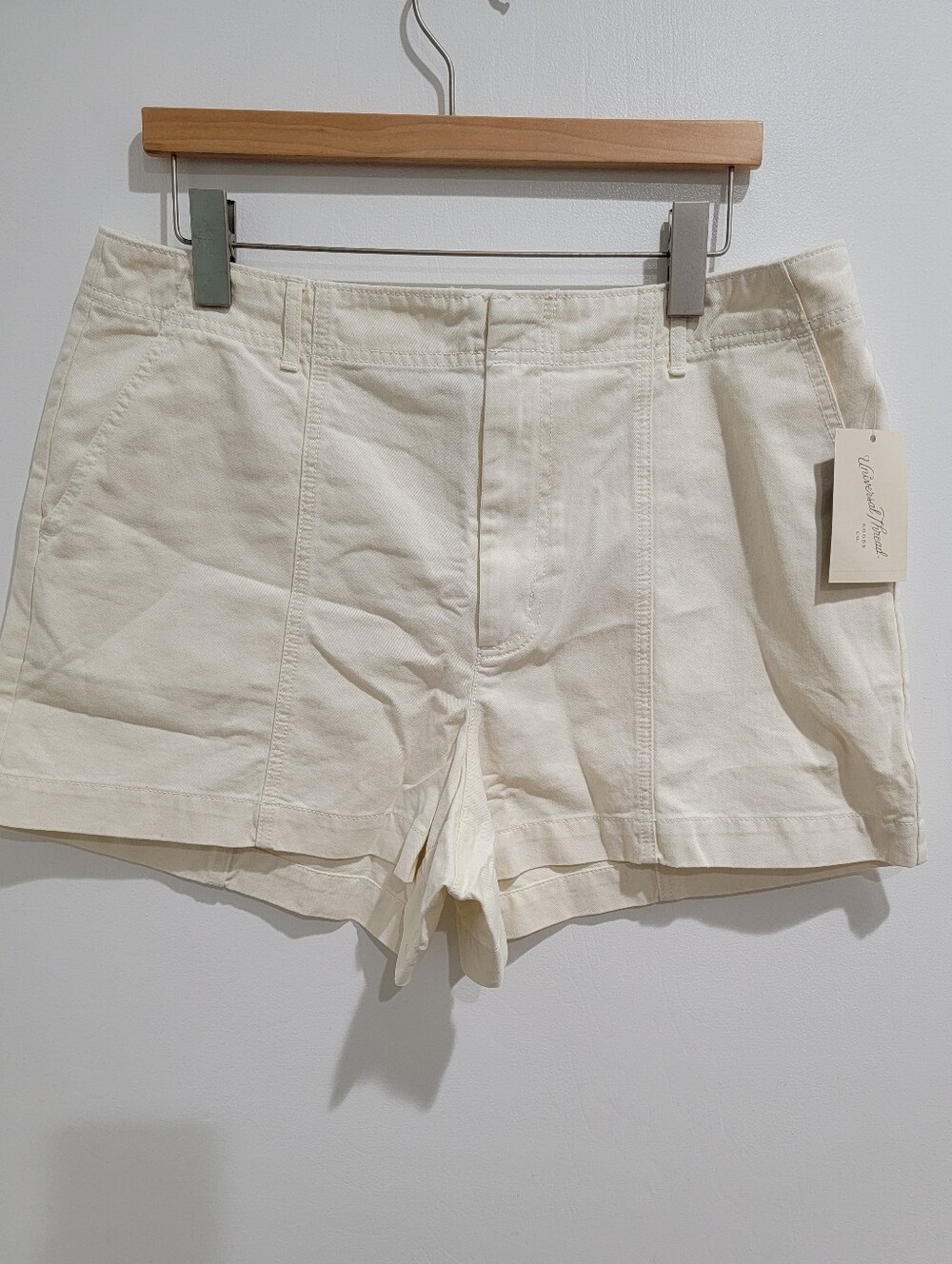 Women's High-Rise Trouser Shorts - Universal Thread™ Cream 14
